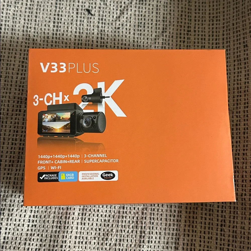 Rexing V33 plus 3-Channel 2K Dash Camera - Black